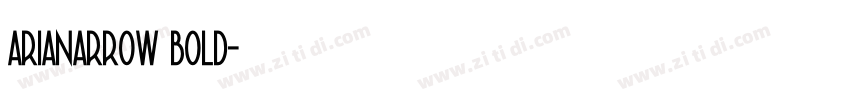 arianarrow bold字体转换